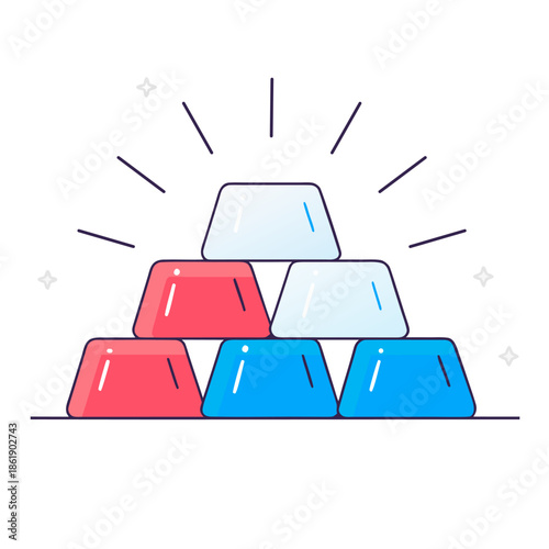 Pyramid of wealth, vector illustration