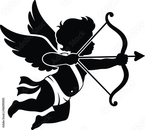 Cherub aiming bow