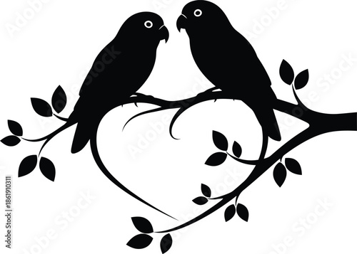 Two birds on a branch