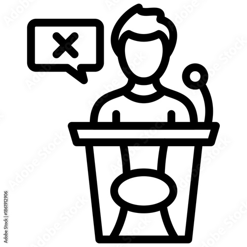 Картината върху платно Caucus Icon