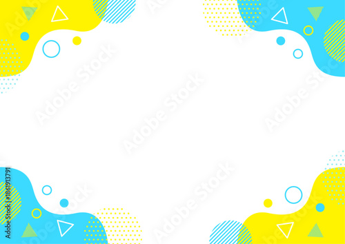 幾何学模様 フレーム 背景素材 A4サイズ A3サイズ 白銀比 透過