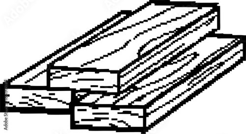 stack of wooden planks with visible grain texture, building materials for construction and carpentry