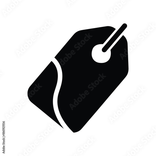 Sleek black price label vector graphic, perfect for digital commerce, promotions, and retail displays
