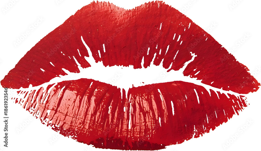 Fototapeta premium red lipstick kiss