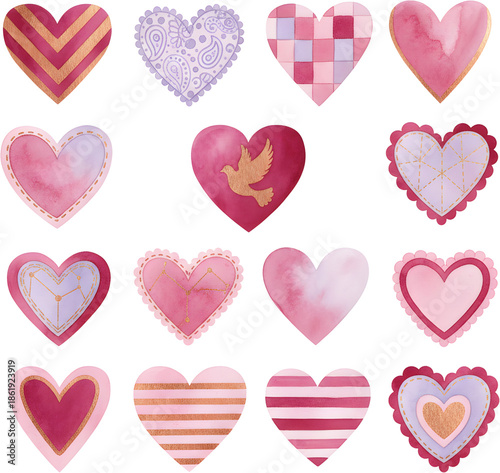 Pattern with hearts