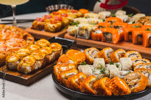 sushi set on the table