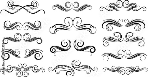 Collection of elegant winter vignettes. Abstract patterns for decorating covers, books, postcards.
