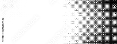 Gradient bitmap black with pattern dither and game bit for 8 pixel background. Bg digital rectangle and dithering vignette with gradation block and arcade degrade illustration. Semitone white and