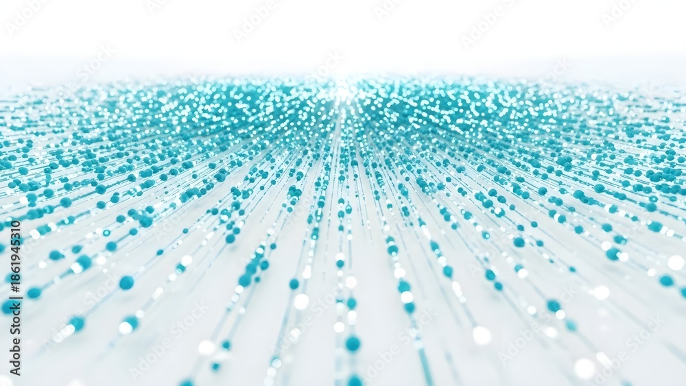 Fototapeta premium Abstract Blue Particles Background