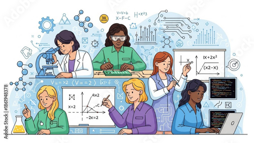 Diverse Scientists Working Together in Modern Laboratory Setting