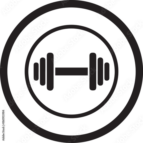 Set of fitness icons including kettlebell, treadmill, dumbbells, and gym bag.
