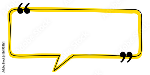 Text box frame set with quotation mark. Vector illustration