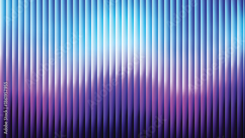 Glass ripple texture with dark gradient background and lilac light streaks. Futuristic distortion, moody abstract glow, reeded vertical blur. Vector illustration EPS