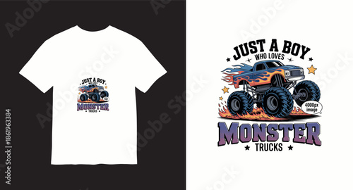 Monster truck vector t-shirt design