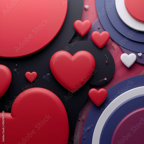 Romantic Seamless Heart Background for Textiles and Design