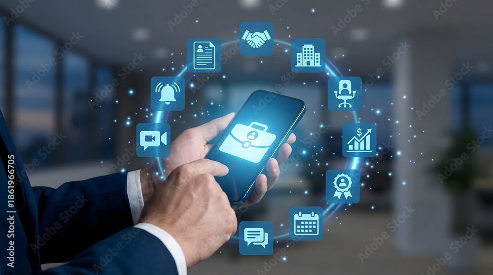 Obraz premium Connecting Business Operations with Mobile Technology