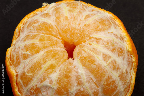 Peeled Orange Segments on White Background