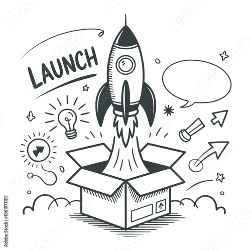 Product Launch Rocket Box Concept