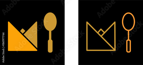 Spoon and Napkin Vector Icon