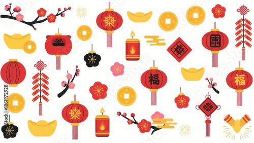 Chinese New Year Decoration Elements 1.