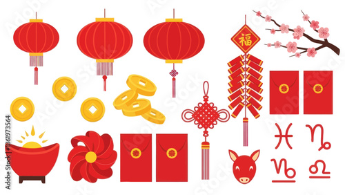 Chinese New Year Elements and Symbols 7.