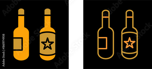 Beer Bottles Vector Icon