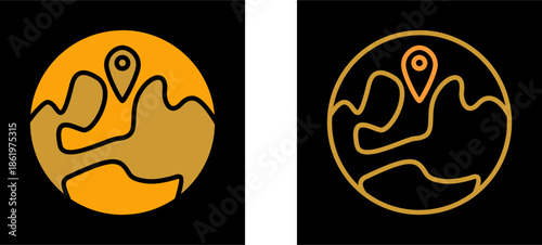 Locate on Earth Vector Icon