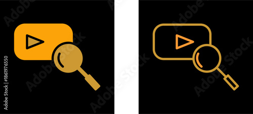 YouTube Search Vector Icon