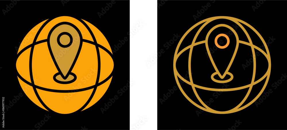 Obraz premium Vacation Spots Vector Icon