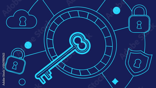 Digital Cryptocurrency Trading Mobile App Financial Data Analysis with vector illustration