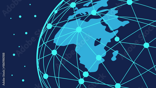 Global Network Connections Isolated background