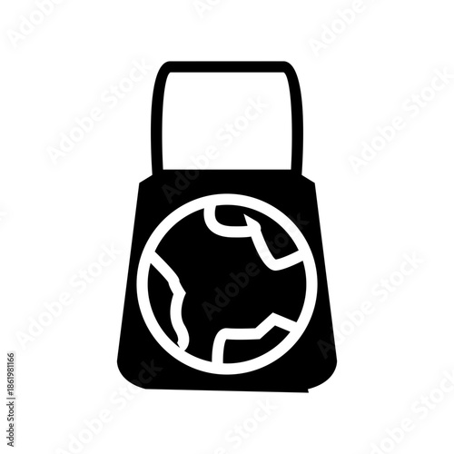eco bag glyph icon illustration vector