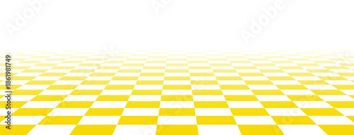 golden checkerboard floor in perspective abstract checkered