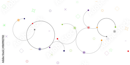 Vectors Plexus circles connection for global communication, science, big data visualization and technology background design