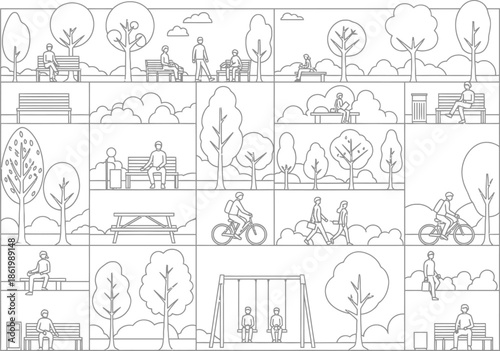 A variety of people enjoying a day in the park