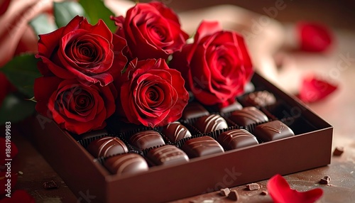rose and chocolates