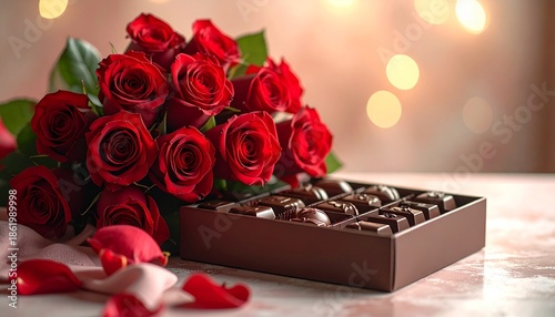 red rose and chocolate