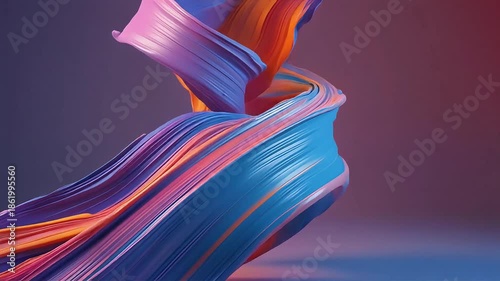 Vibrant flowing ribbon forms twist in dynamic motion, blending color and energy for creative branding, innovation themes, and modern abstract visual storytelling.