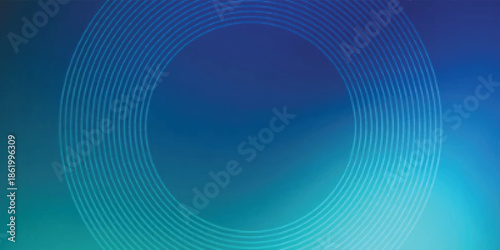Blue-green gradient studio room, abstract background pattern, walls and floor reflect neon lights, dark tones and feel speed of digital technology connected blue-green background.
