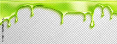 Green toxic slime background with drip halloween splash and snot liquid 3D. Paint blot radioactive with green design and toxic slime texture for oozing fluid. Comic blob aesthetic for halloween