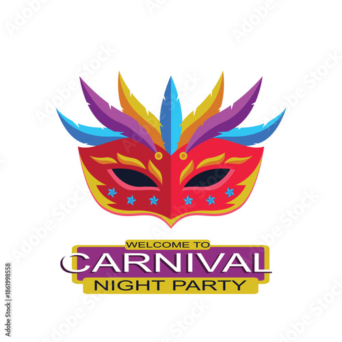 carnival mask vector illustration