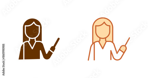 Teacher Pointer Vector Icon
