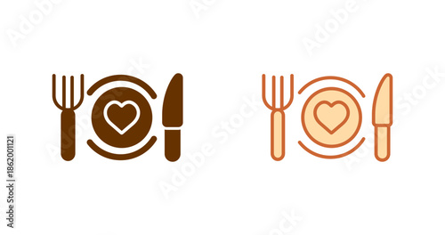 Romantic Dinner Vector Icon