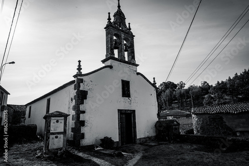 Medieval Stone Chapel in Rural European Village, Traditional Architecture