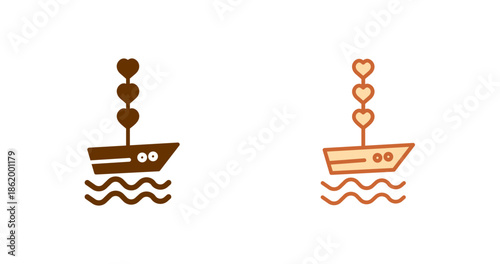 Love Boat Vector Icon