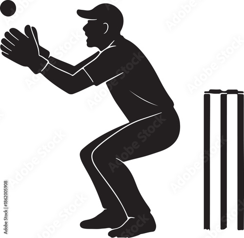 Black vector illustration of a running man in a suit with a suitcase and a thief with a briefcase as silhouette people sports player silhouettes