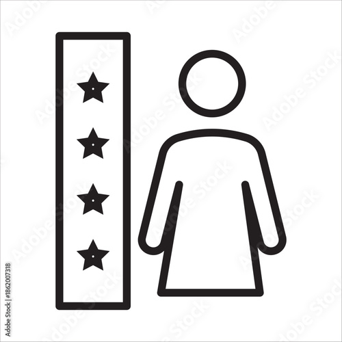 Employer branding icon outline vector