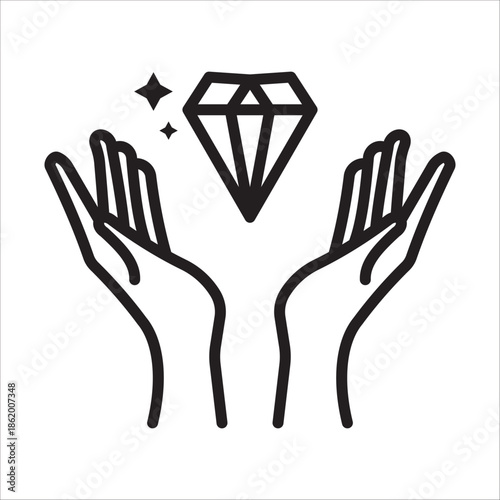 Employer branding icon outline vector