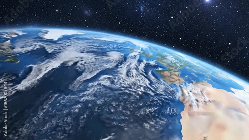 Earth Horizon Rotation Atmospheric View
