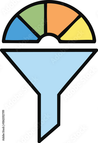 Funnel And Gauge Chart For Data Analysis And Filtering